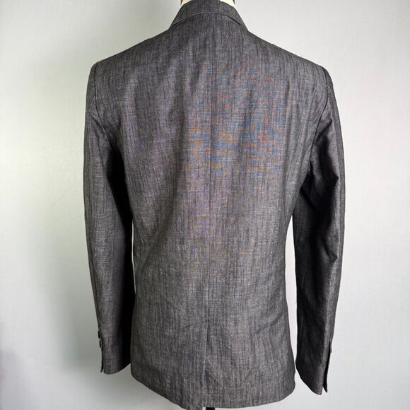 Guess Men's Chambray Sport Coat, Single Breast, Charcoal Gray Sz Medium 2/$50 - Picture 2 of 16